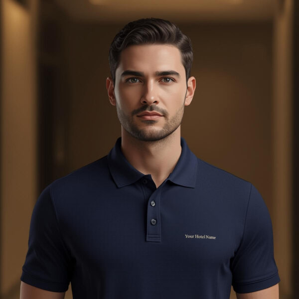 customized collar neck 50:50 cotton t shirts (moq 10 pcs)